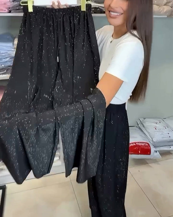 Olívie™ – Stylové široké kalhoty, které se nosí stejně pohodlně jako domácí